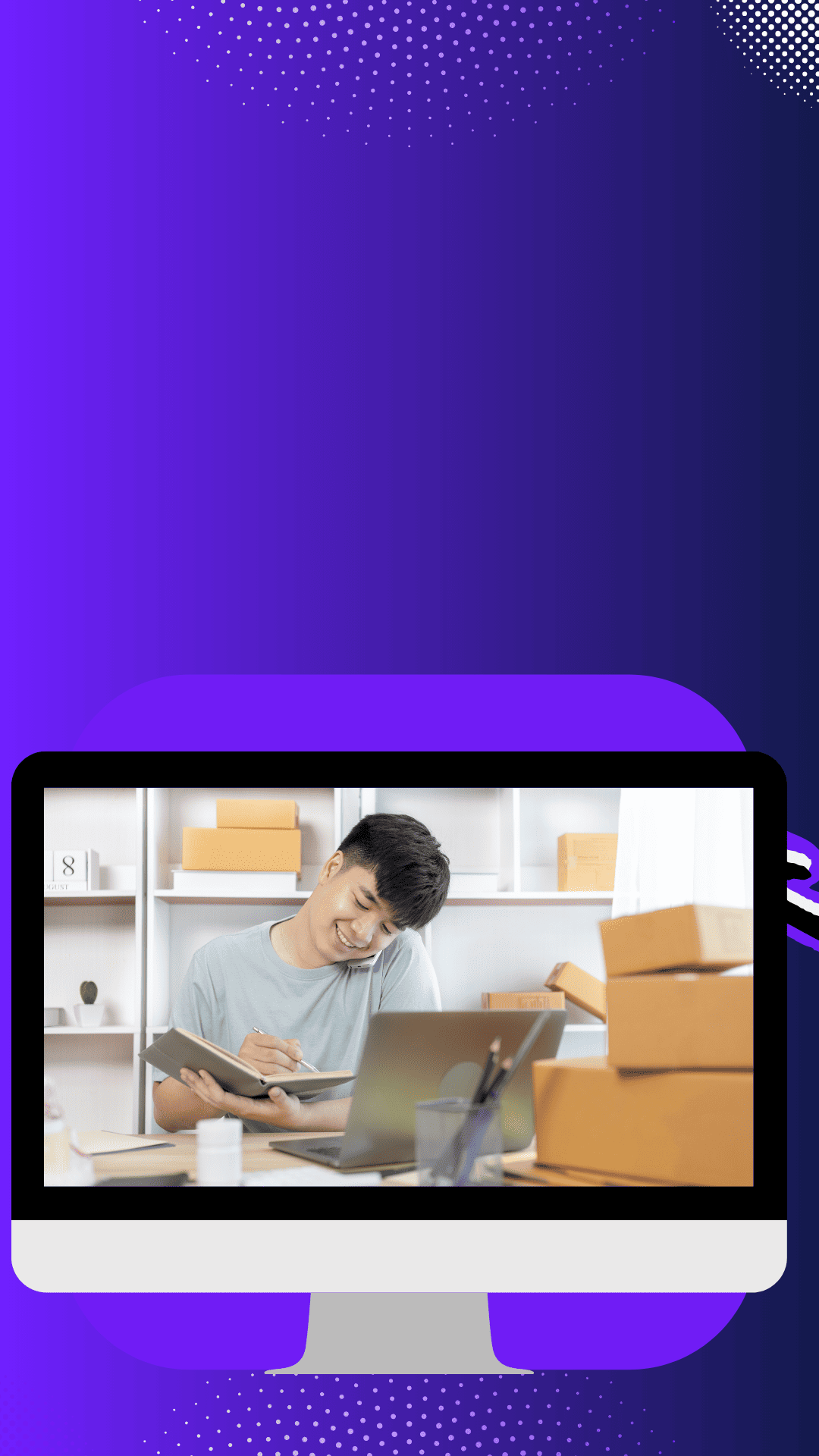 laptop,pc,box,cardboard,carton,boy,male,person,teen,package delivery