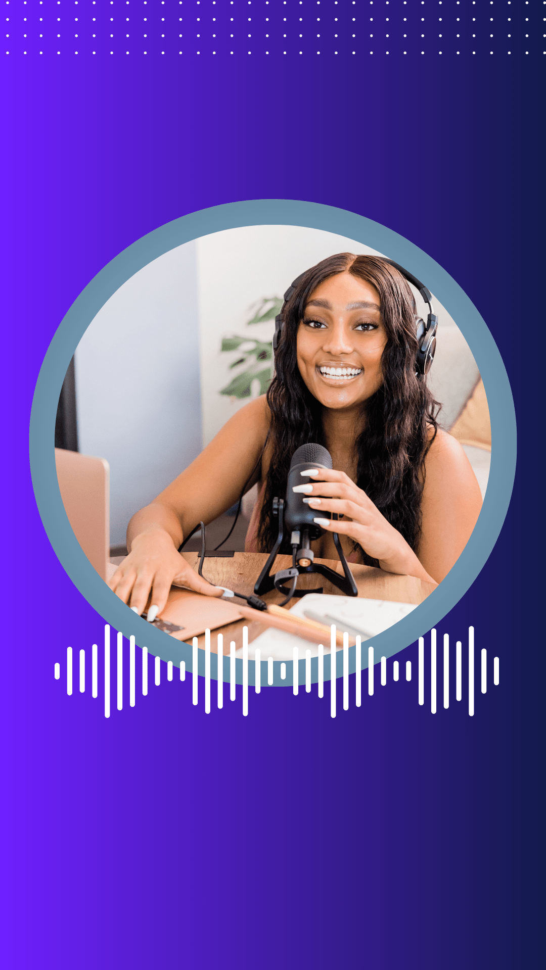 photography,adult,female,person,woman,face,head,portrait,microphone,headphones