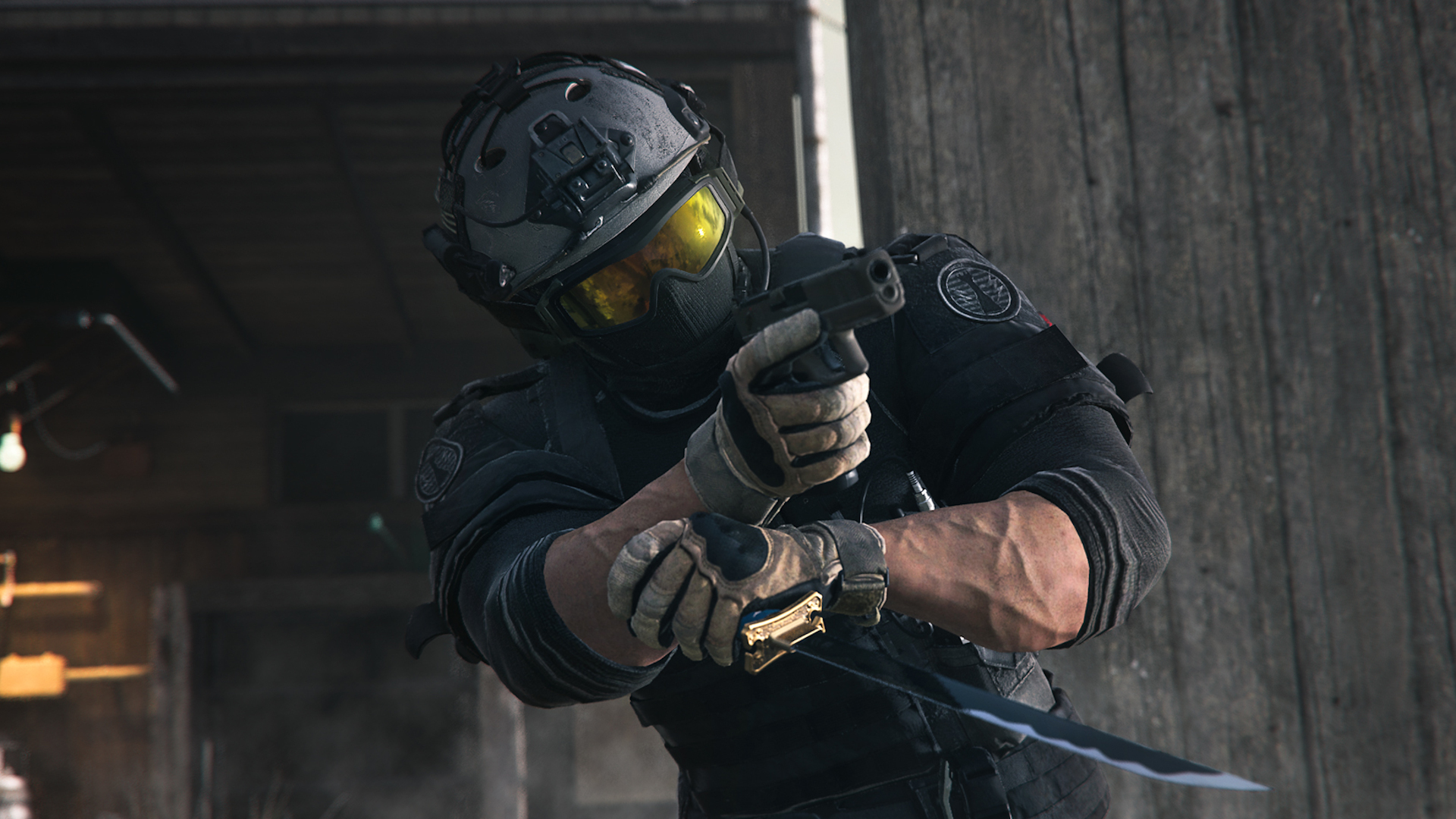 helmet,adult,male,man,person,clothing,glove,worker,gun,weapon