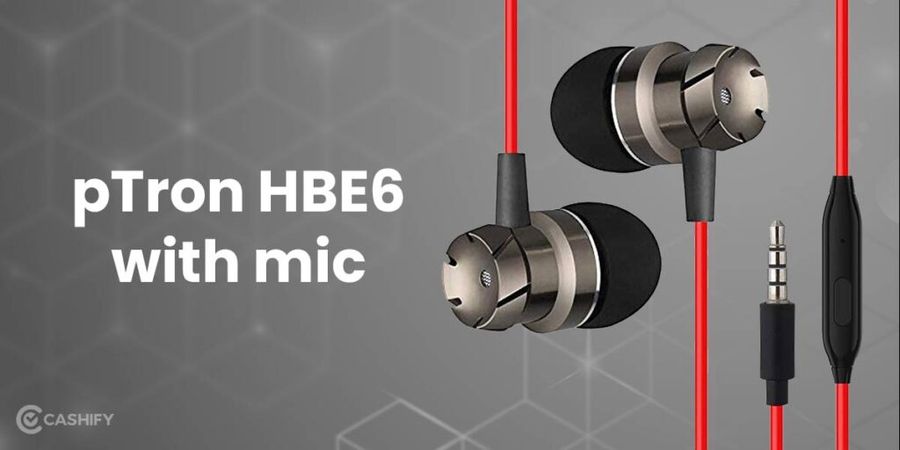 Ptron hbe6 metal bass earphone hot sale