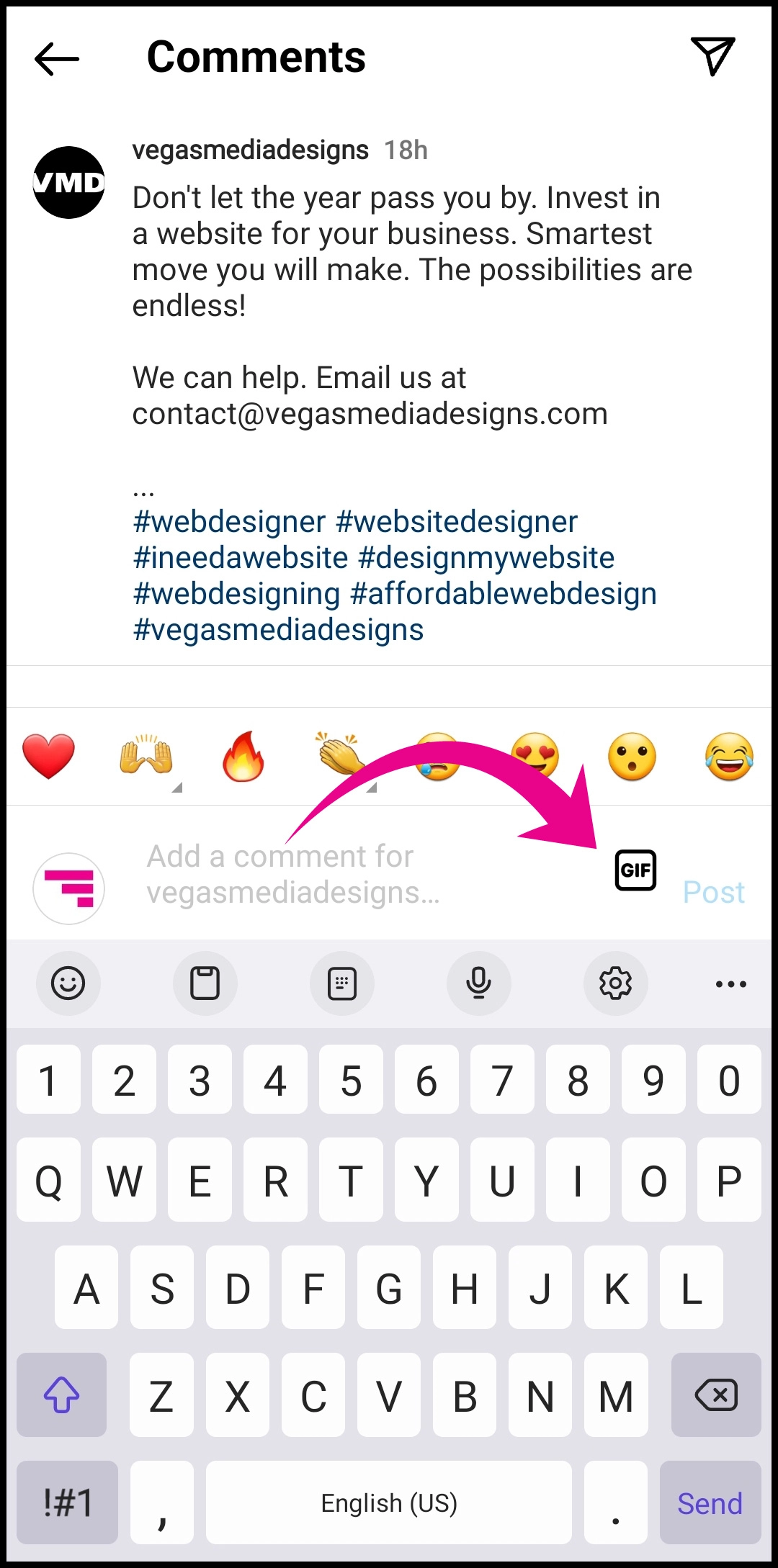 How to comment on Instagram posts and Reels with GIFs - RouteNote Blog