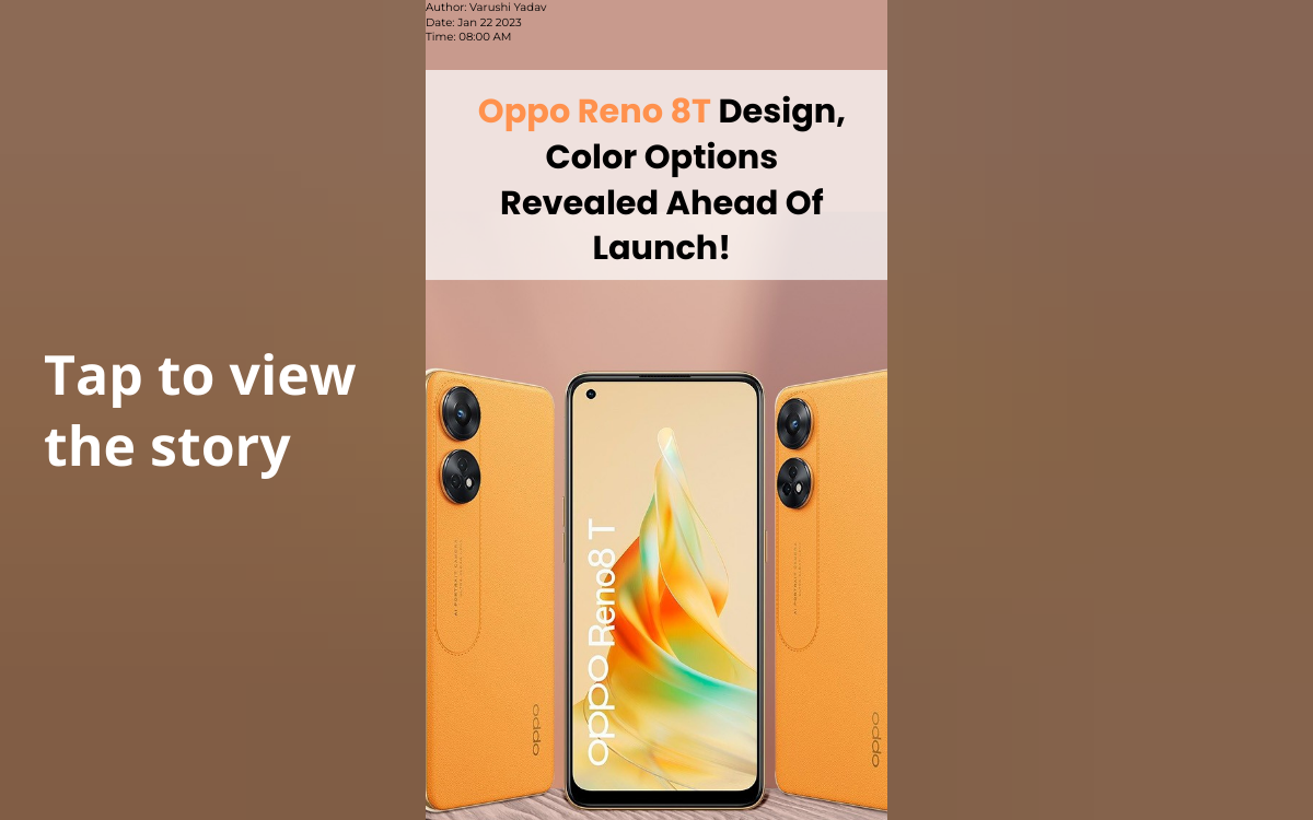 Oppo Reno 8T Design, Color Options Revealed Ahead Of Launch! - Cashify